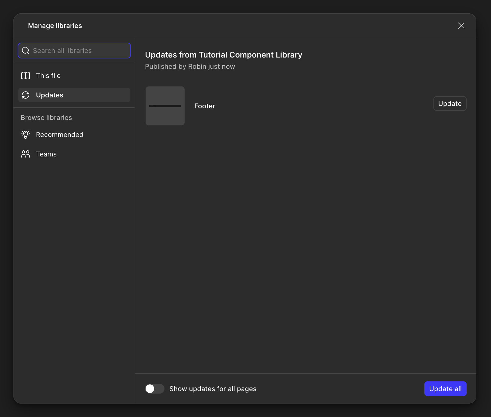 image of Figma library update